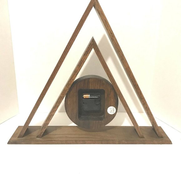 Vintage Quality Heirloom Triangular Clock Wooden - Picture 5 of 8
